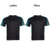 Teammate Tees Black Aqua